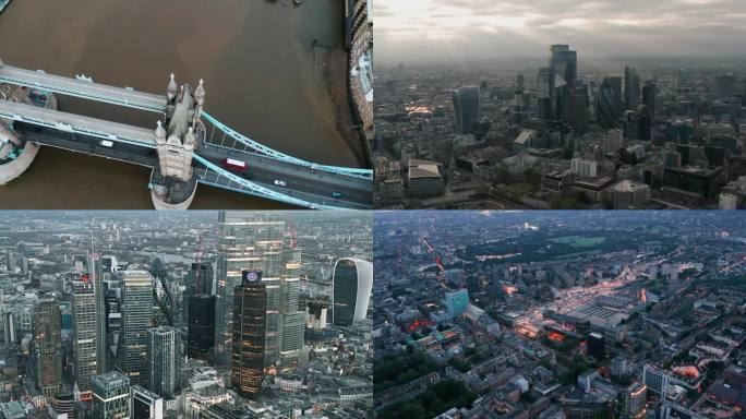 英国伦敦城市高空航拍合集