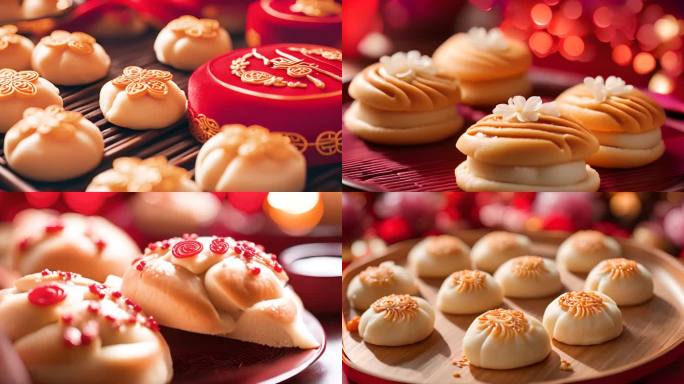 新春喜庆 春节糕点 点心 花糕 过年