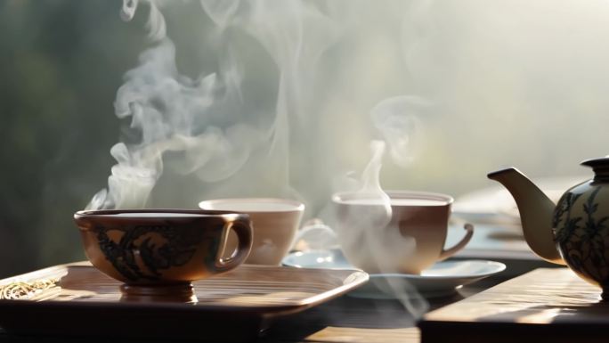 喝茶 茶台 茶碗 茶壶 中式美学