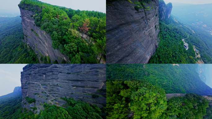 蜀道难剑门关穿越机航拍，剑门关猿猱道