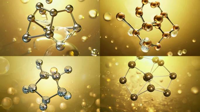 化妆品水分子结构美容护肤精油精华液化妆品