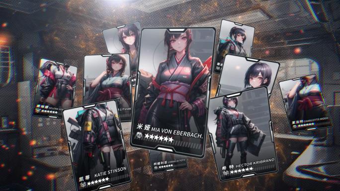 角色立绘展示抽卡人物展示AE游戏PV买量