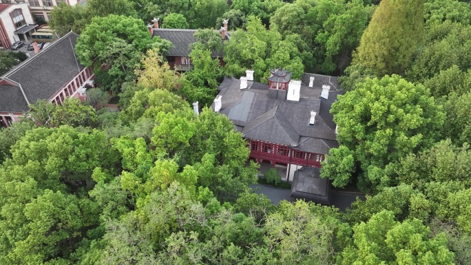 4K-Log-航拍华东政法大学长宁校区