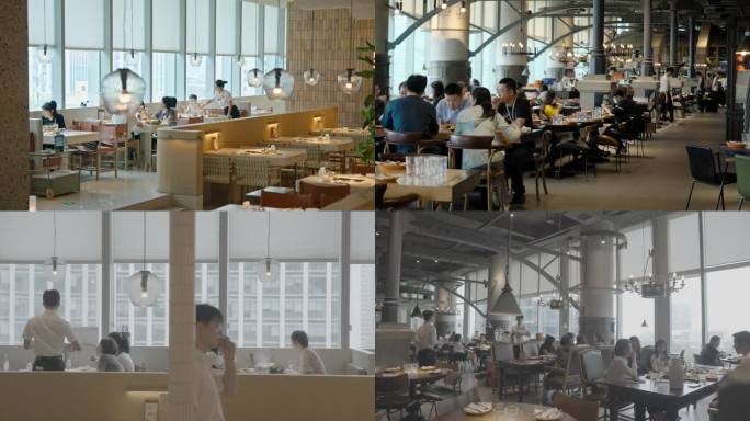 人气餐厅人流就餐聚餐客流