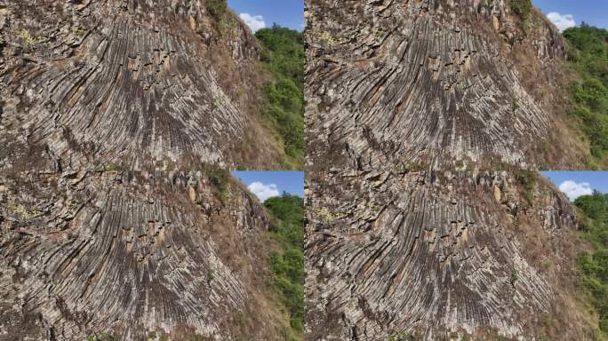 云南保山市腾冲曲石乡龙江柱状节理景区