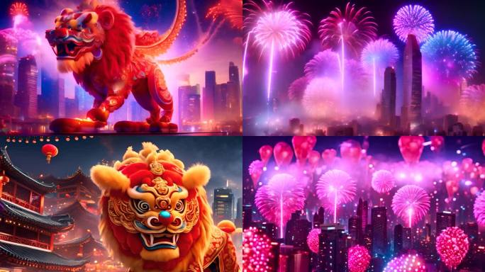 国庆 礼花 烟花 新春佳节 繁荣昌盛