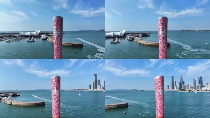 青岛浮山湾航拍4K