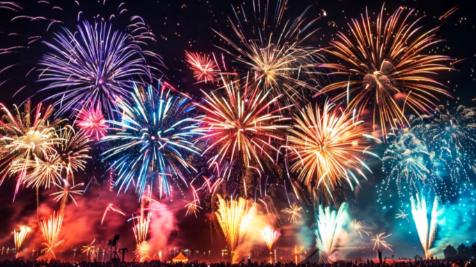 烟花春节新年元旦国庆烟花合集