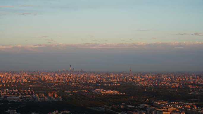 北京天空延时城市天际线CBD中国尊电视塔