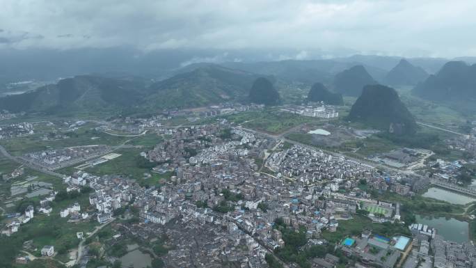 广西黄姚古镇航拍大景