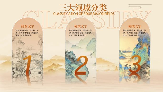 中国风国潮类企业宣传片分类模板