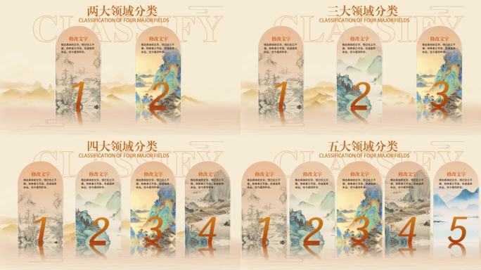中国风国潮类企业宣传片分类模板
