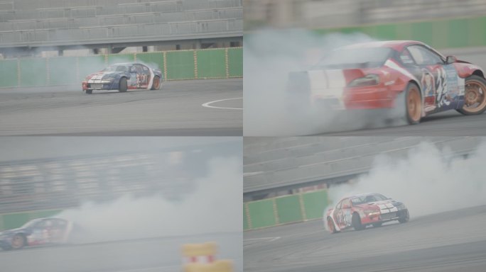 汽车飘移高速扫弯超清素材