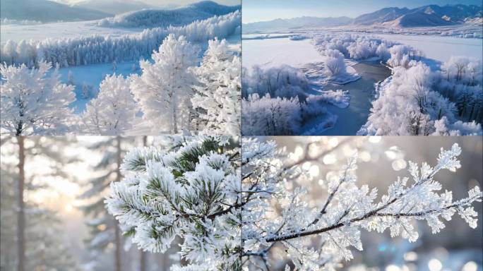 雾凇雪景森林雾凇