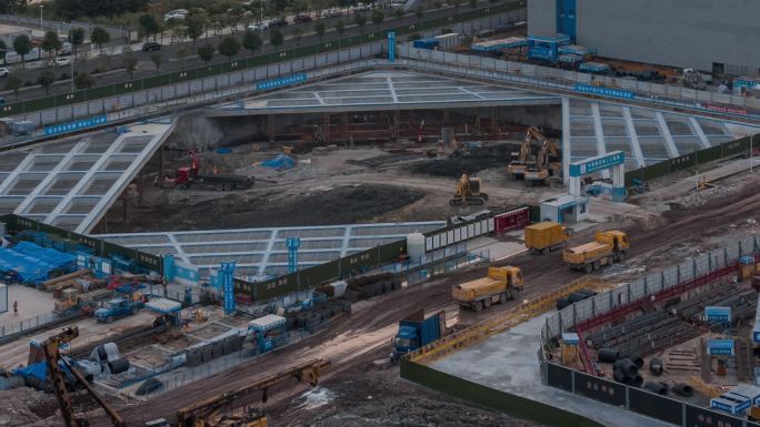 建筑工地的延时