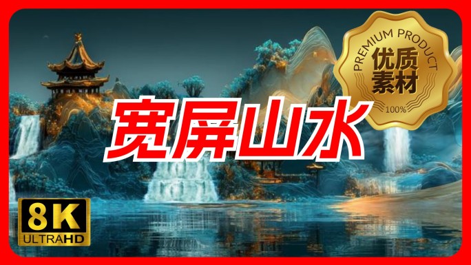 国潮山水 宽屏山水 意境山水 山水背景