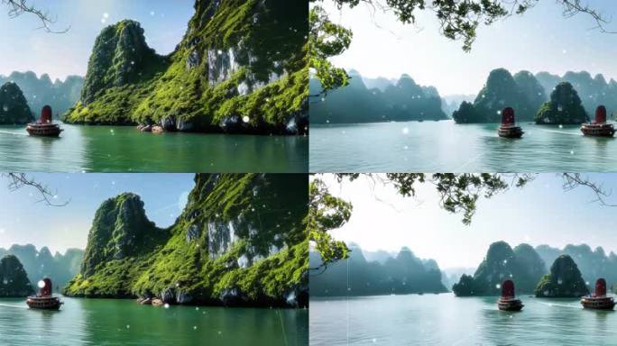 活动宽屏越南下龙湾海上喀斯特地貌2