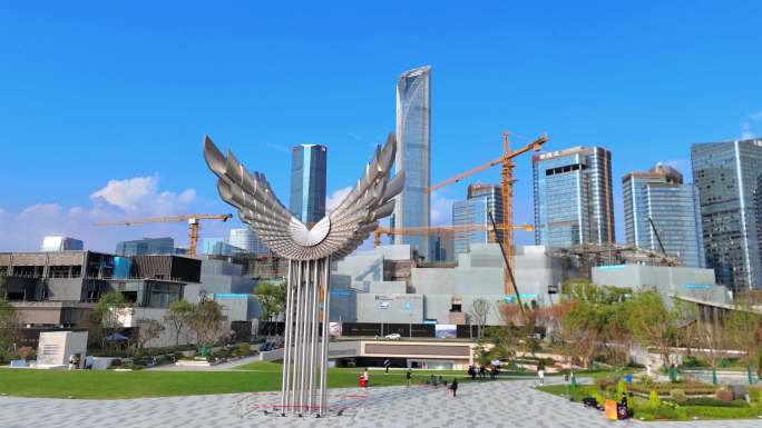 苏州园区右岸飞翔雕塑建筑16段