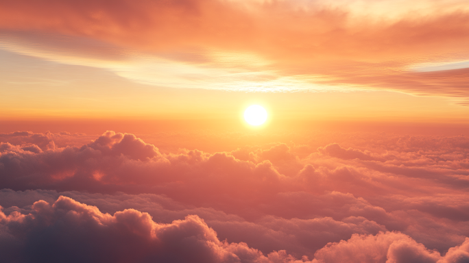 唯美日出日落朝阳晚霞美景太阳升起