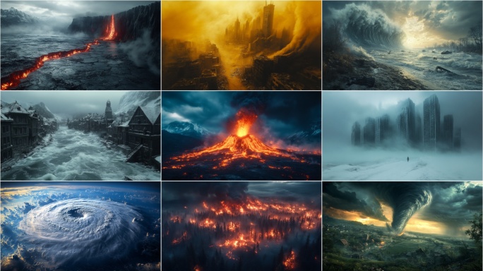 世界末日 自然灾害 海啸龙卷风沙尘暴火山