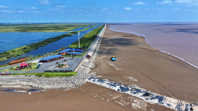 东台条子泥光影大景