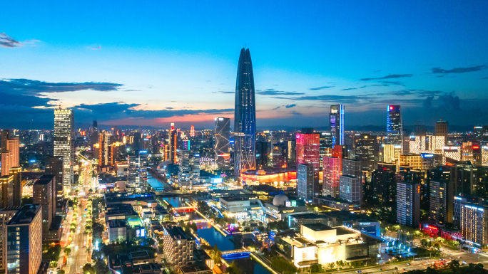 宁波东部新城夜景延时航拍
