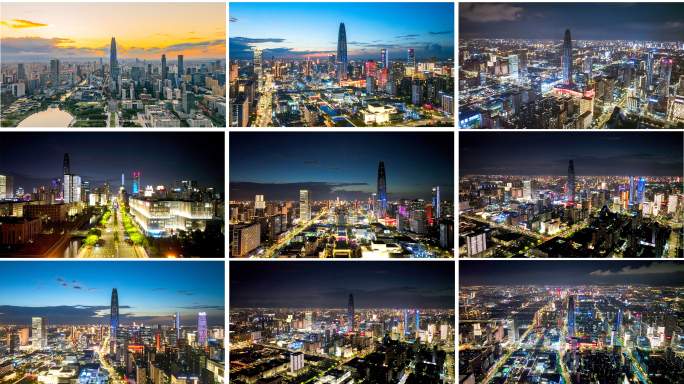 宁波东部新城夜景延时航拍
