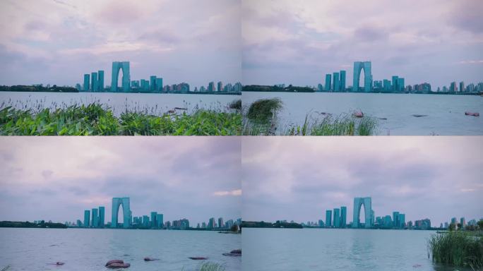 东方之门大范围移动延时摄影