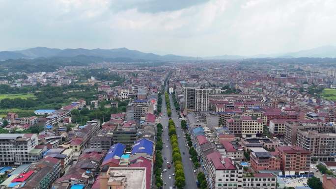 4K航拍浏阳市大瑶镇全景2
