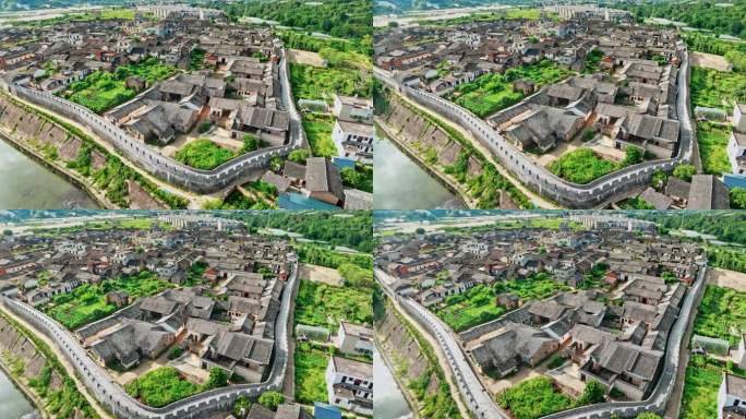 【正版素材】江西会昌羊角水堡航拍0964