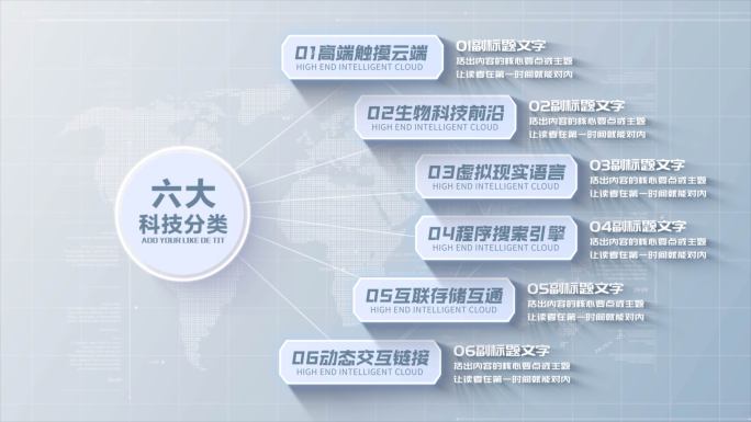 简洁文字数据分类展示