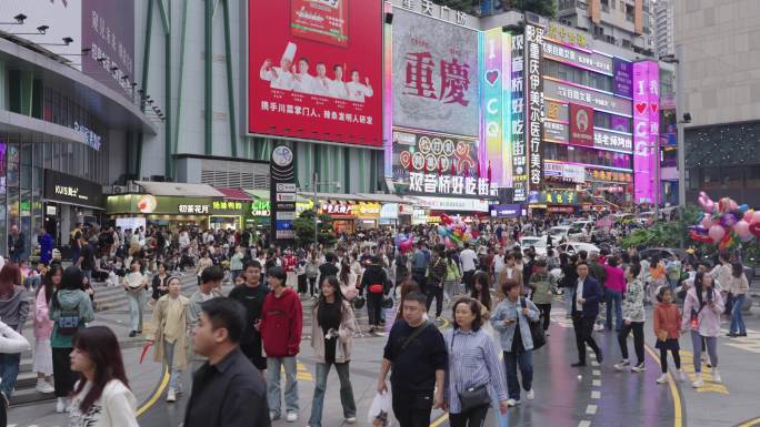 【4K原创】步行街 人群人流都市生活逛街