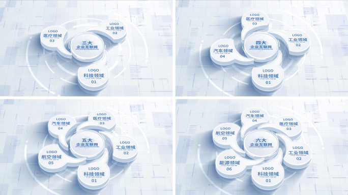 简洁三维企业行业模块信息分类【无插件】