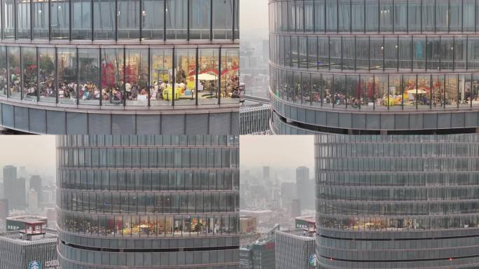 4K-Log-航拍上海中心大厦、朵云书院