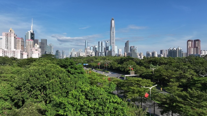 深圳福田迎国庆氛围