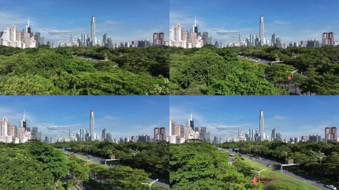 深圳福田迎国庆氛围