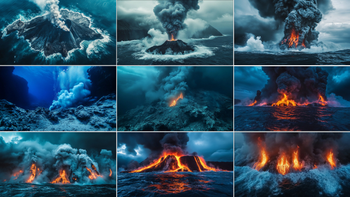 海底火山熔浆 火山爆发