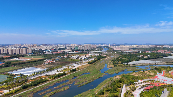 航拍莱阳梨，五龙河万亩梨园