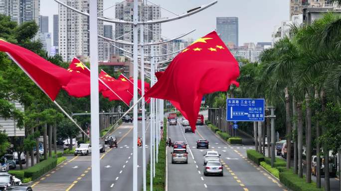 深圳迎国庆氛围