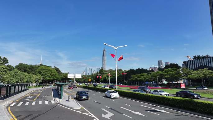 深圳福田迎国庆氛围