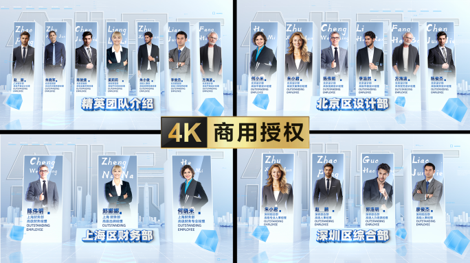 企业员工团队成员介绍颁奖