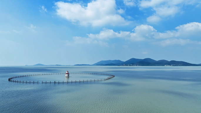 太湖风光 太湖美景航拍4k