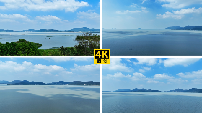 太湖风光 太湖美景航拍4k