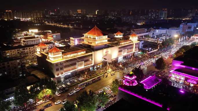 邢台好南关清风楼夜景灯光秀【合集】
