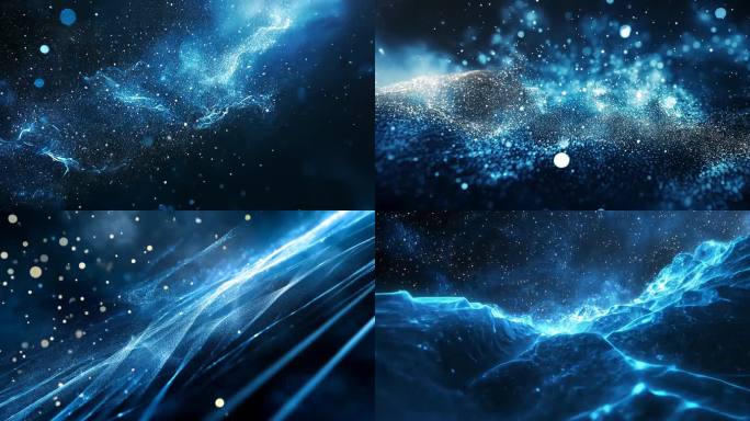 唯美星空星云粒子动态视频背景