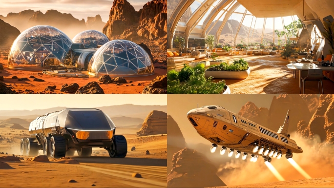 火星基地移民地外生命登陆外星探索宇宙科技