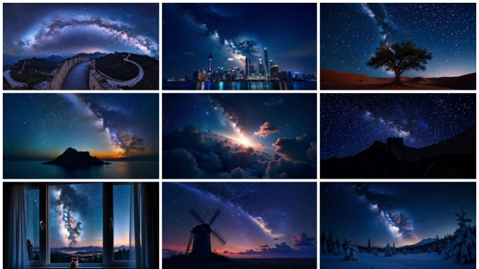 星河 璀璨星河 星空 夜空