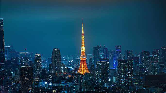 日本东京夜景延时合集