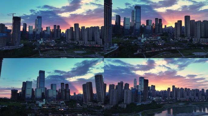 重庆江北区江北嘴CBD航拍4K