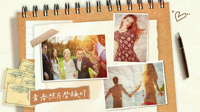 4K青春怀旧优雅回忆记忆照片相册图集